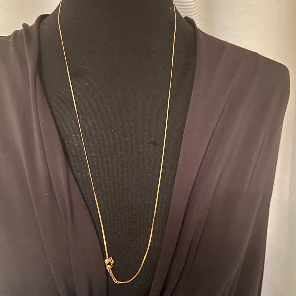 Solid 14k Moder Layers Chain Necklace - image 6